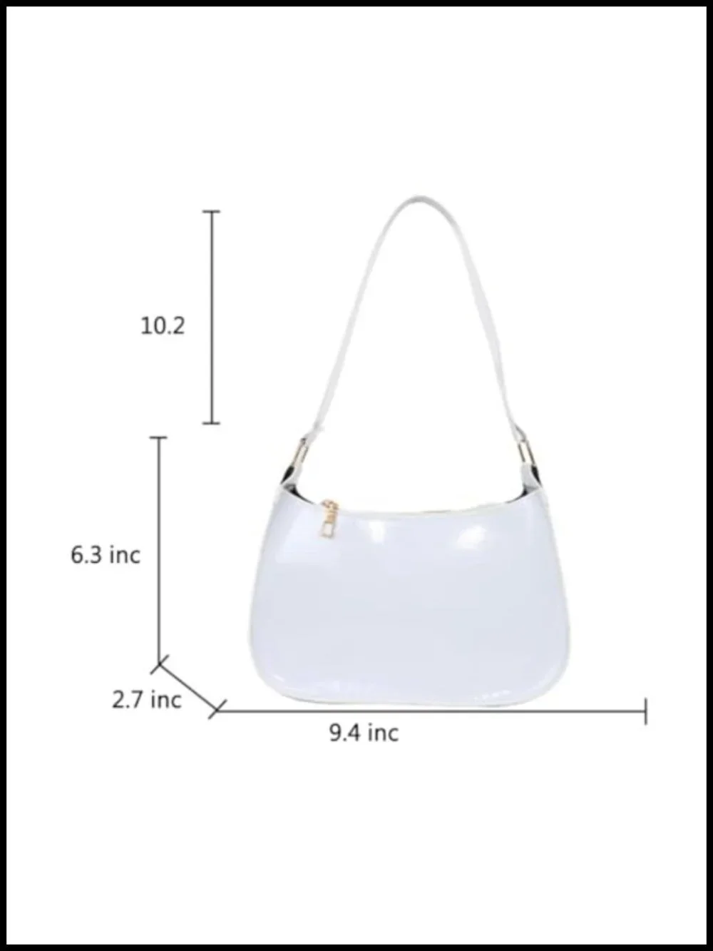 Patent Vegan Leather Evening Purse Shiny Clutch MINI Hobo Handbag Shoulder Bags